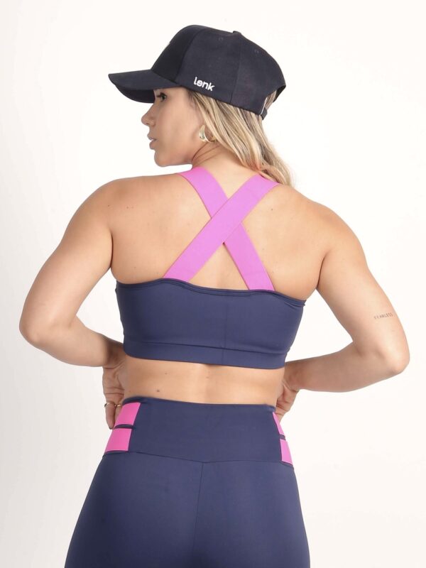 Top Fluor Azul Marinho