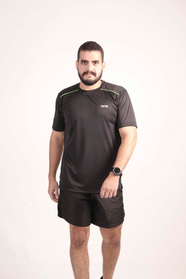 Camisa Line Masculina - Preto Com Detalhe Verde