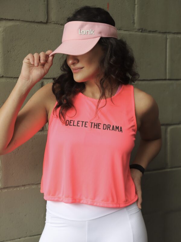Regata Borboleta Phrase Rosa Neon