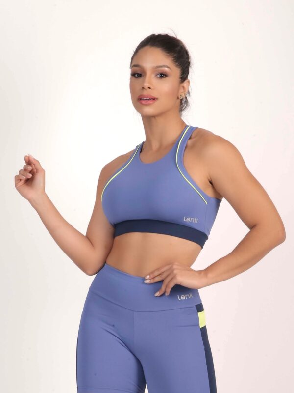 Top Tricolor Azul Oxford