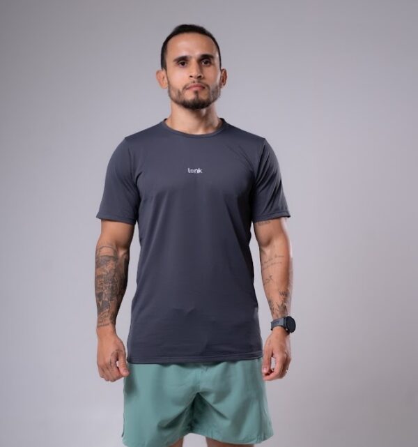 Camisa Masculina Cinza Fosco
